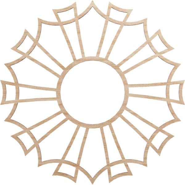 Ekena Millwork Augustus Wood Fretwork Pierced Ceiling Medallion, Alder, 16"OD x 5 5/8"ID x 3/8"T CMWP16X16X0375AUAL - main